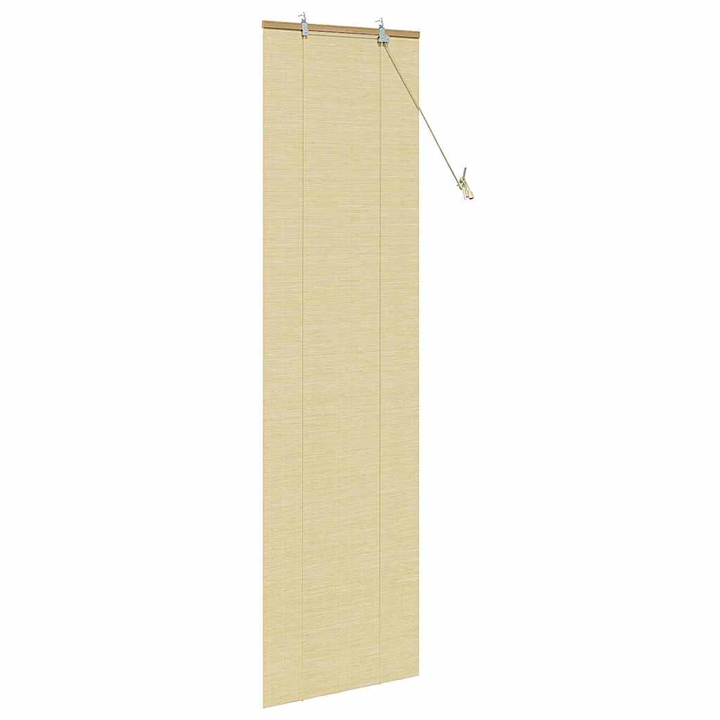vidaXL Store enrouleur avec rideaux Naturel 60 x 220 cm Bambou
