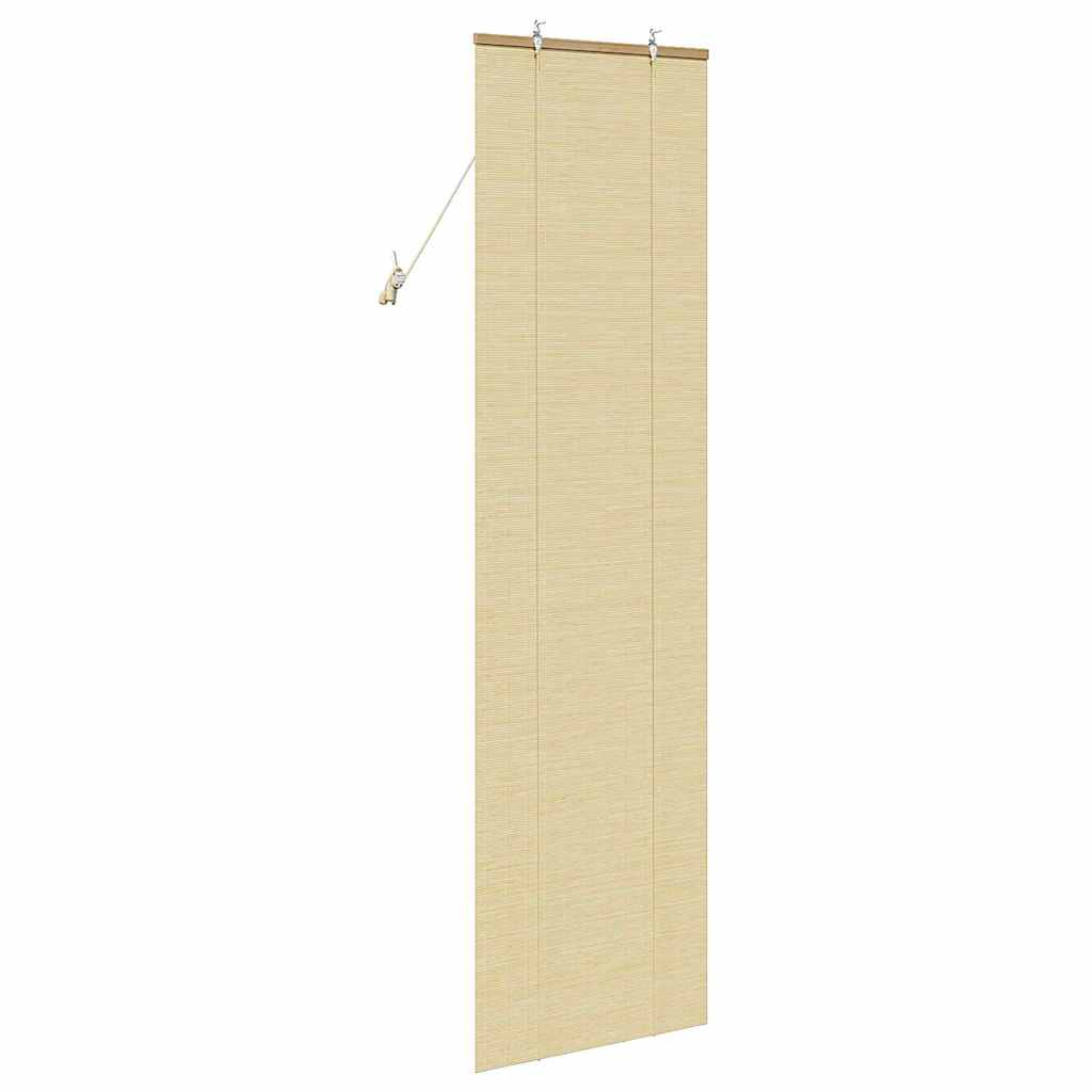 vidaXL Store enrouleur avec rideaux Naturel 60 x 220 cm Bambou