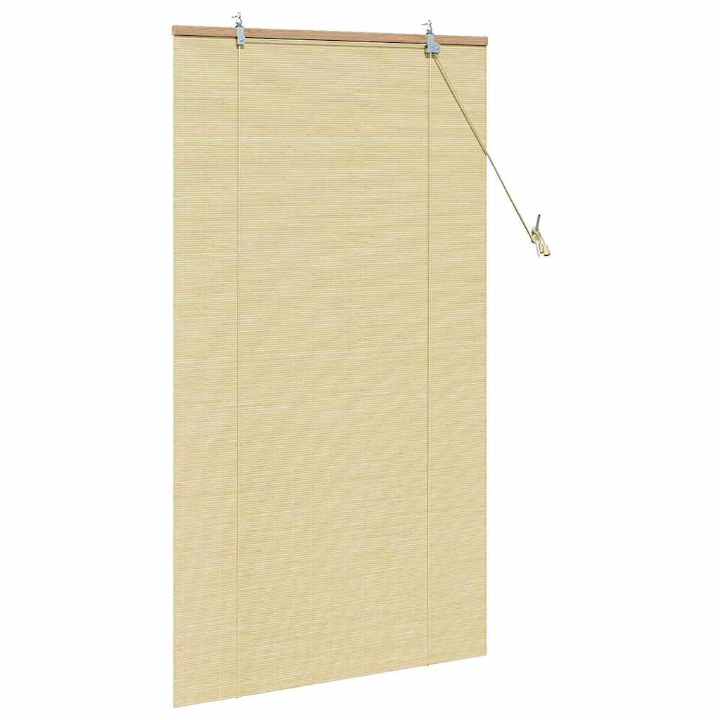 vidaXL Store avec rideaux Naturel 80 x 160 cm Bambou