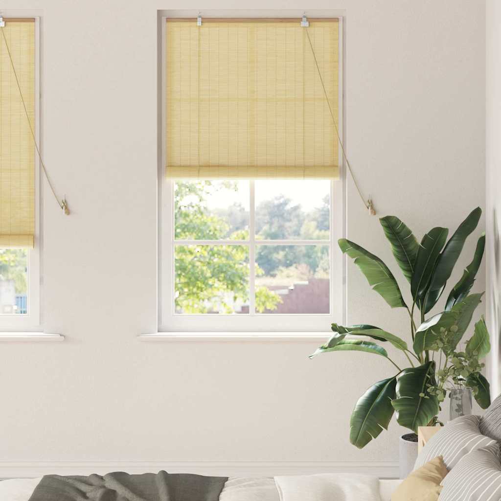 vidaXL Rouleau avec stores Naturel 80 x 220 cm Bambou