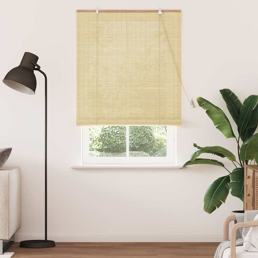 vidaXL Rollo mit Vorhängen Natur 110 x 220 cm Bambus