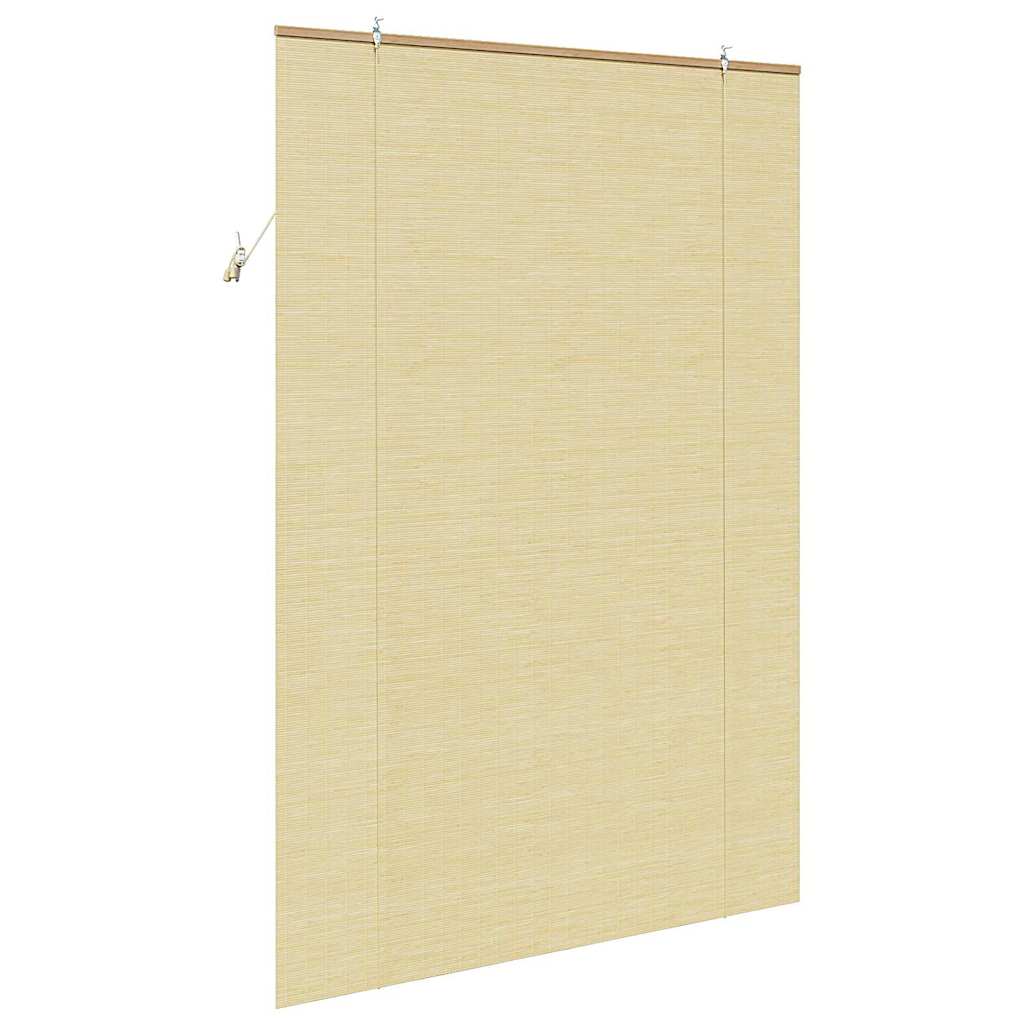 vidaXL Rollo mit Vorhängen Natur 140 x 220 cm Bambus