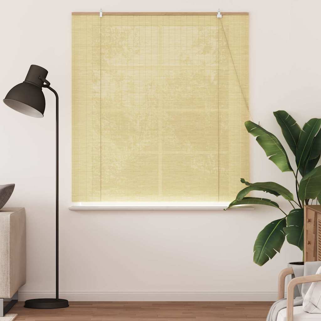 vidaXL Rollo mit Vorhängen Natur 150 x 160 cm Bambus