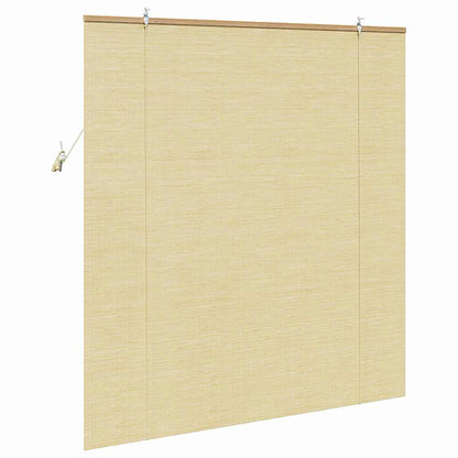 vidaXL Rollo mit Vorhängen Natur 150 x 160 cm Bambus