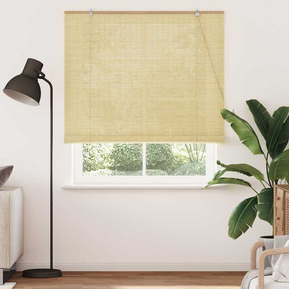 vidaXL Rollo mit Vorhängen Natur 150 x 220 cm Bambus