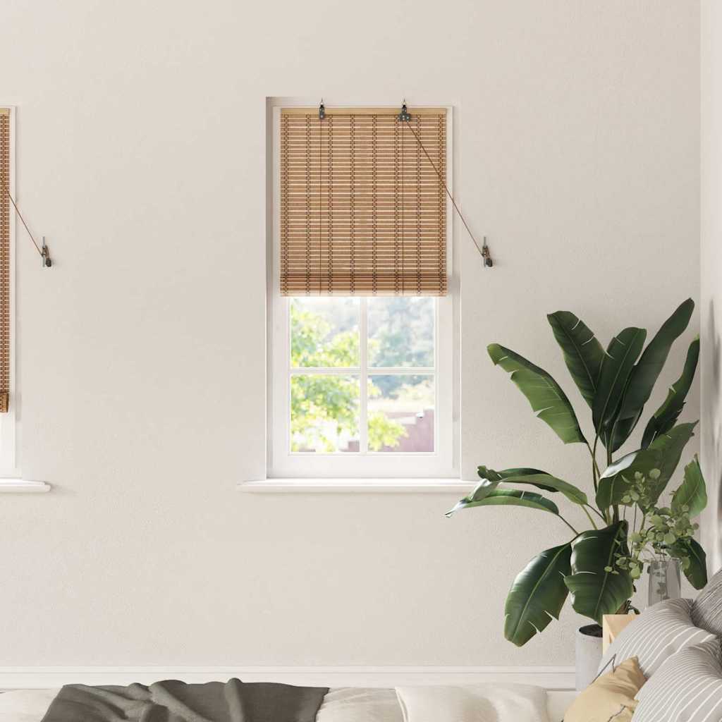 vidaXL Rollo mit Vorhängen Natur 60 x 220 cm Bambus