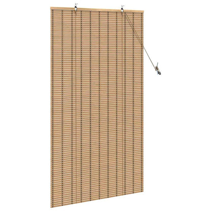 vidaXL Rollo mit Vorhängen Natur 80 x 160 cm Bambus
