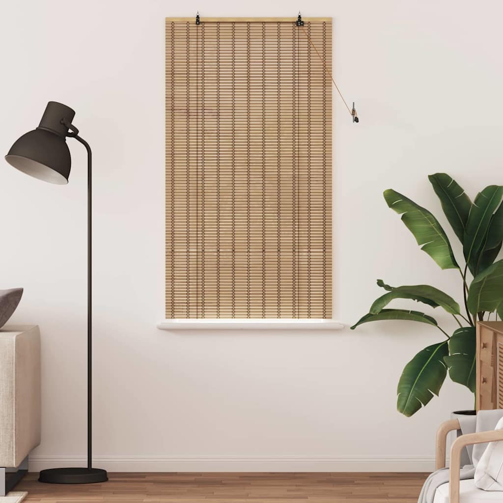 vidaXL Rollo mit Vorhängen Natur 80 x 220 cm Bambus