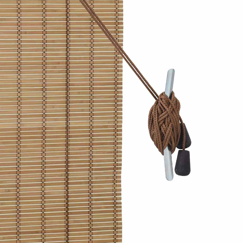 vidaXL Rollo mit Vorhängen Natur 90 x 220 cm Bambus