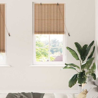 vidaXL Rollo mit Vorhängen Natur 90 x 220 cm Bambus