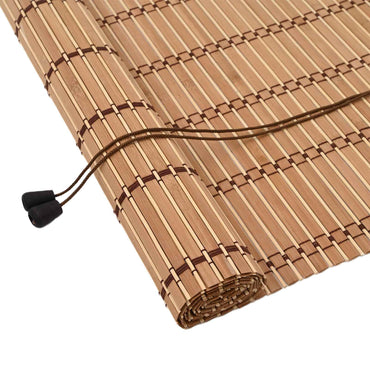 vidaXL Rollo mit Vorhängen Natur 90 x 220 cm Bambus