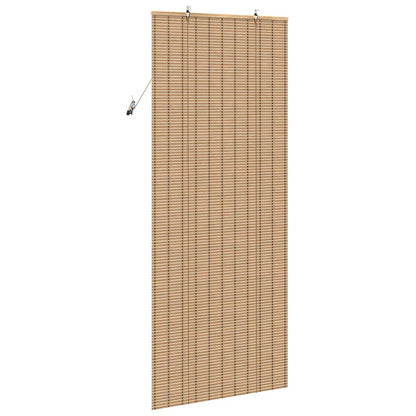 vidaXL Rollo mit Vorhängen Natur 90 x 220 cm Bambus
