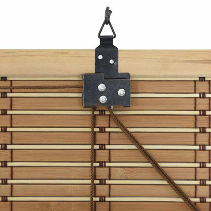 Rollo mit Vorhängen Natur 110 x 220 cm Bambus