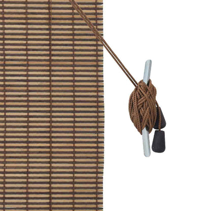 vidaXL Rollo mit Vorhängen Braun 80 x 160 cm Bambus
