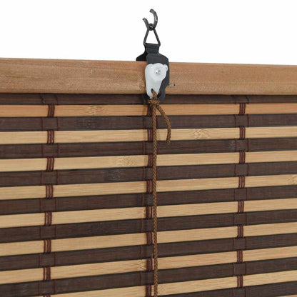 vidaXL Rollo mit Vorhängen Braun 80 x 220 cm Bambus