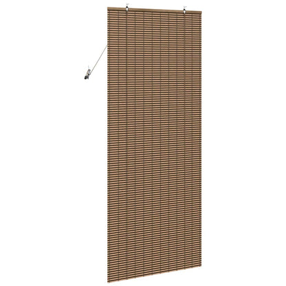vidaXL Rollo mit Vorhängen Braun 80 x 220 cm Bambus