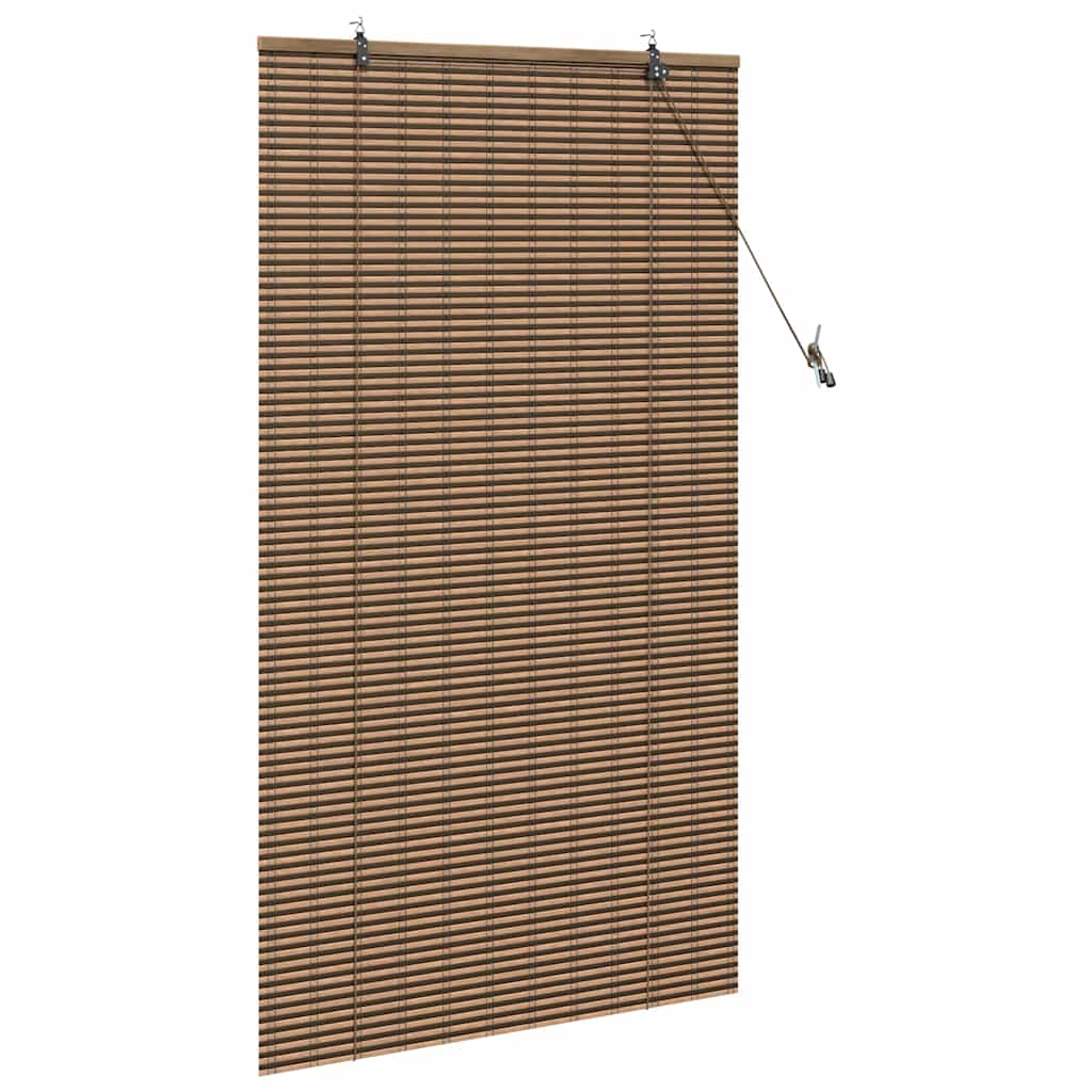 vidaXL Rollo mit Vorhängen Braun 90 x 160 cm Bambus