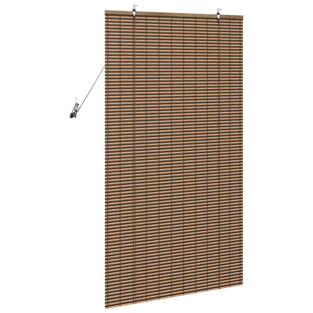 vidaXL Rollo mit Vorhängen Braun 90 x 160 cm Bambus