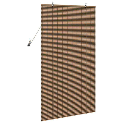 vidaXL Rollo mit Vorhängen Braun 90 x 160 cm Bambus