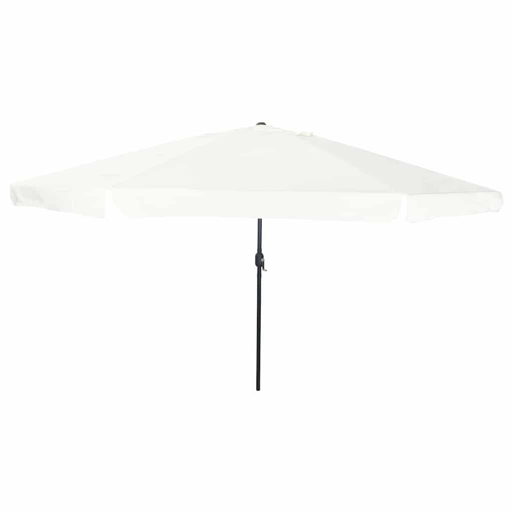 vidaXL Garten-Sonnenschirm Sand 395 x 395 x 245 cm Polyester und Stahl