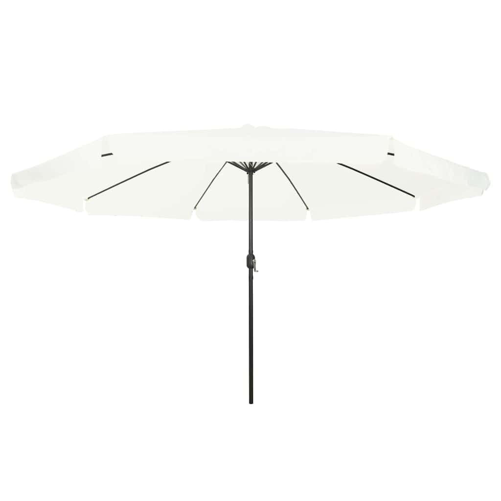 vidaXL Garten-Sonnenschirm Sand 395 x 395 x 245 cm Polyester und Stahl