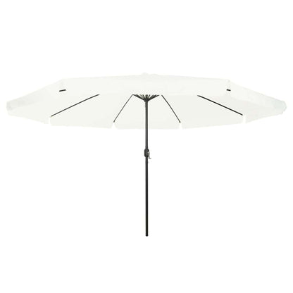vidaXL Garten-Sonnenschirm Sand 395 x 395 x 245 cm Polyester und Stahl