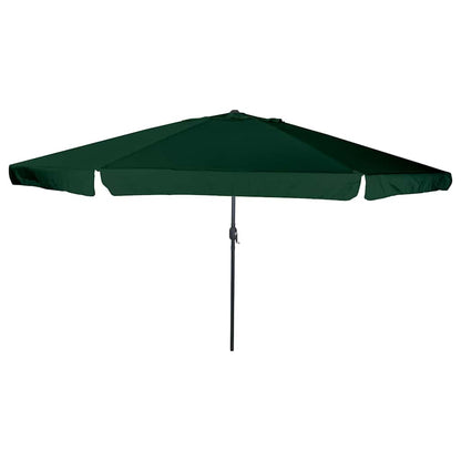 vidaXL Garten-Sonnenschirm Grün 395 x 395 x 245 cm Polyester und Stahl
