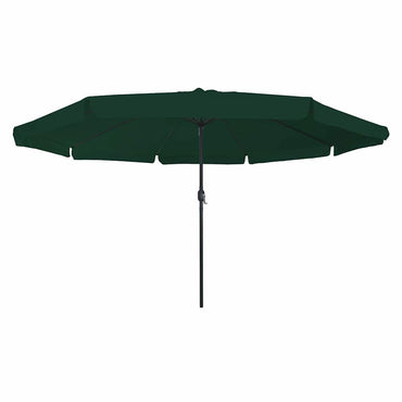 vidaXL Garten-Sonnenschirm Grün 395 x 395 x 245 cm Polyester und Stahl