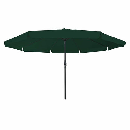 vidaXL Garten-Sonnenschirm Grün 395 x 395 x 245 cm Polyester und Stahl