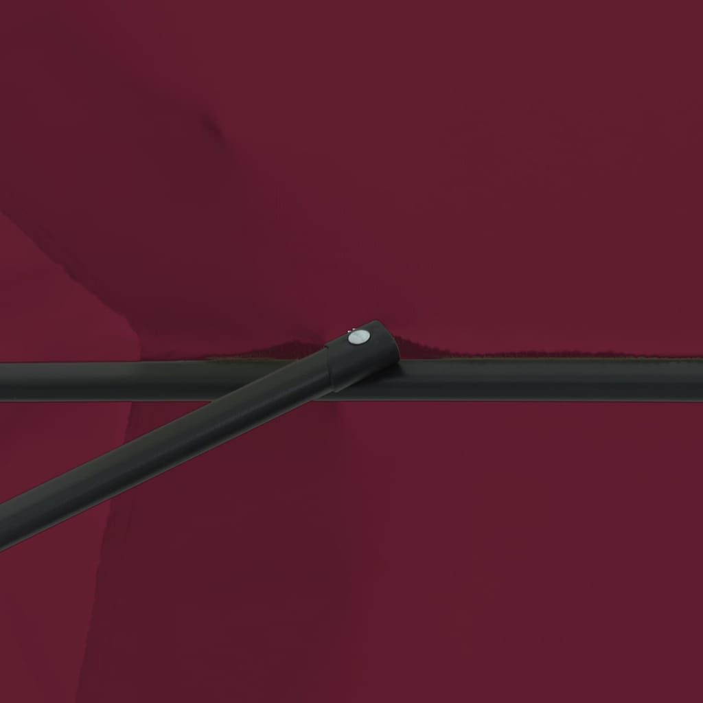 Garten-Sonnenschirm Bordeauxrot 394 x 394 x 248 cm