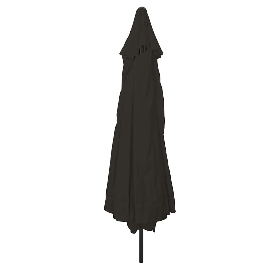 vidaXL Garten-Sonnenschirm Schwarz 395 x 395 x 245 cm
