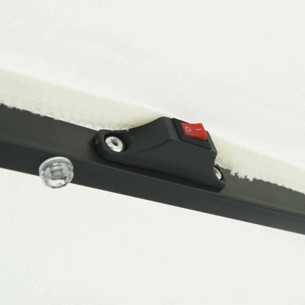 Garten-Sonnenschirm Sand und Anthrazit 395 x 395 x 245 cm