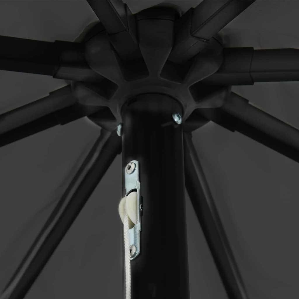 Garten-Sonnenschirm Anthrazit 395 x 395 x 245 cm Polyester