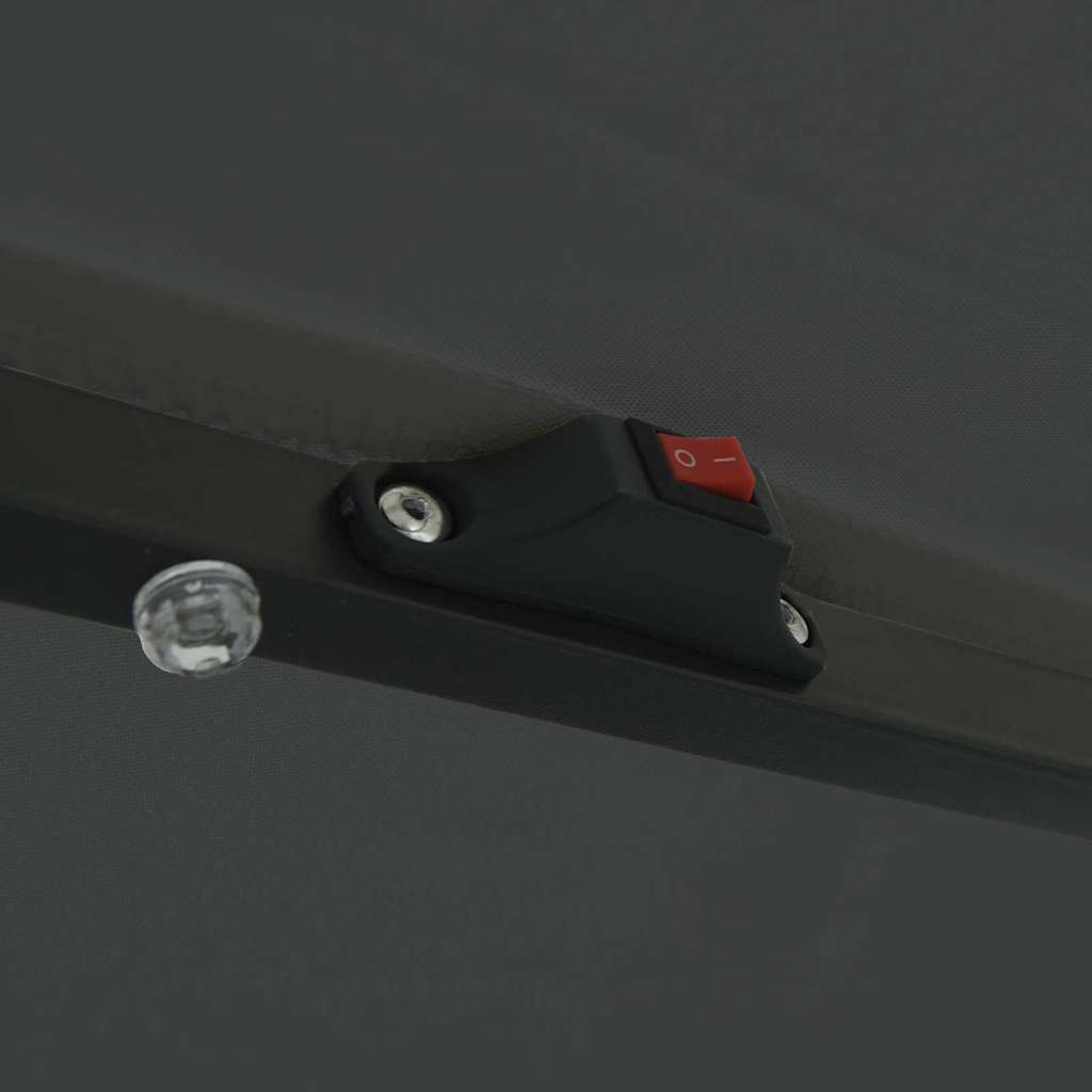 Garten-Sonnenschirm Anthrazit 395 x 395 x 245 cm Polyester