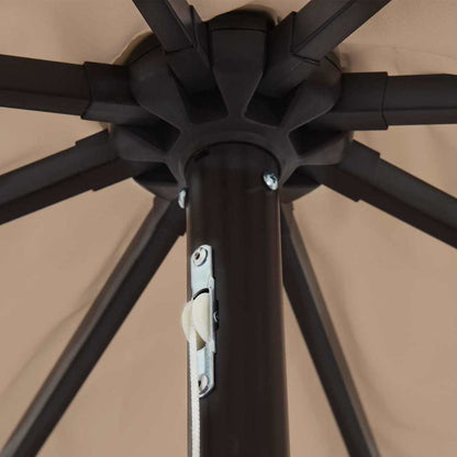Garten-Sonnenschirm Taupe 395 x 395 x 245 cm Polyester