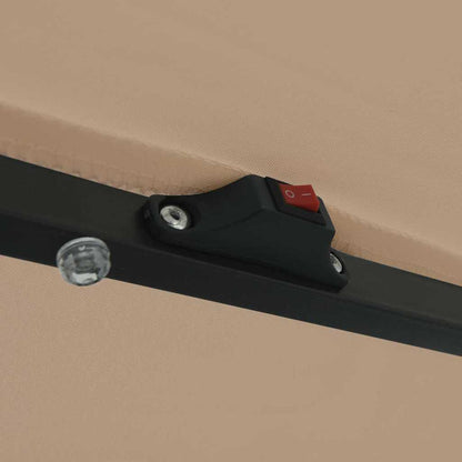 Garten-Sonnenschirm Taupe 395 x 395 x 245 cm Polyester