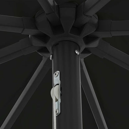 Garten-Sonnenschirm Schwarz 395 x 395 x 245 cm Polyester