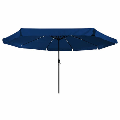 vidaXL Garten-Sonnenschirm Azurblau 395 x 395 x 245 cm Polyester