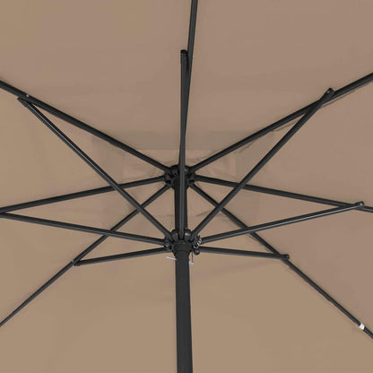vidaXL Garten-Sonnenschirm Taupe 295 x 295 x 245 cm
