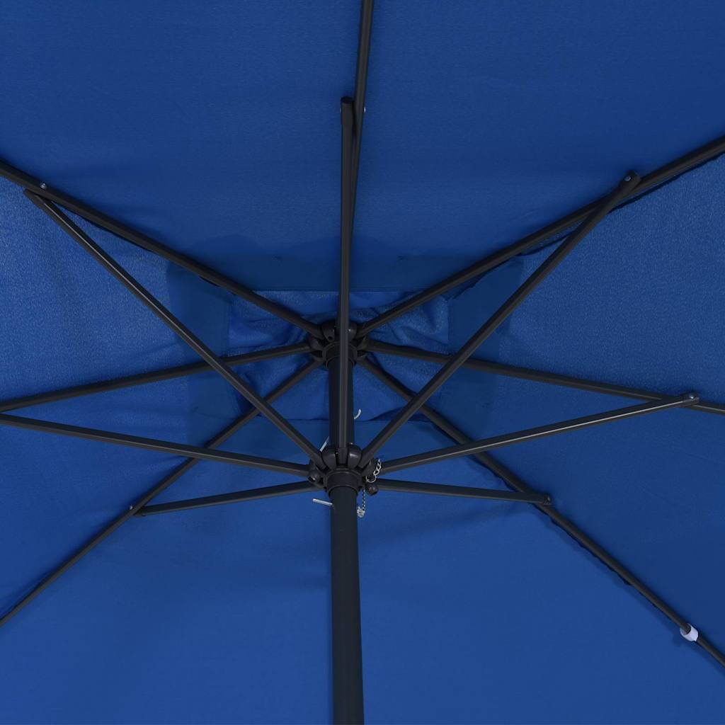 vidaXL Garten-Sonnenschirm Azurblau 295 x 295 x 245 cm