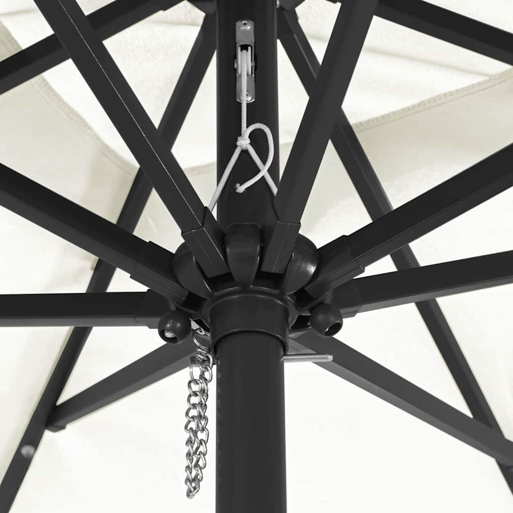 Garten-Sonnenschirm Sand 295 x 295 x 245 cm Polyester und Stahl