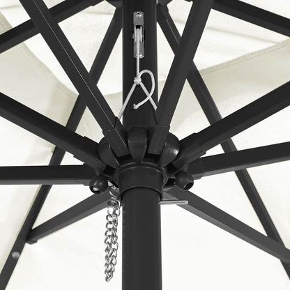 Garten-Sonnenschirm Sand 295 x 295 x 245 cm Polyester und Stahl