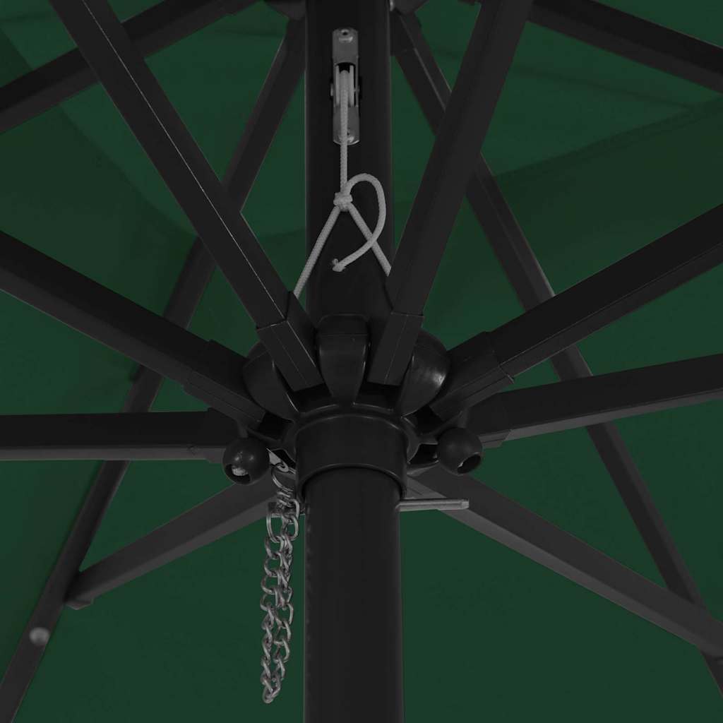 Garten-Sonnenschirm Grün 295 x 295 x 245 cm Polyester und Stahl