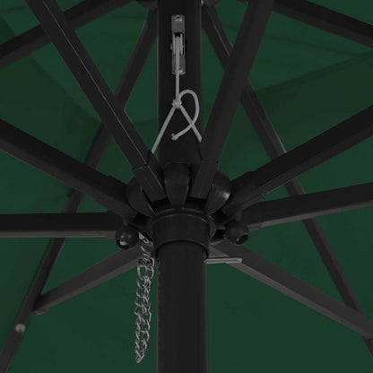 Garten-Sonnenschirm Grün 295 x 295 x 245 cm Polyester und Stahl