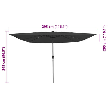 vidaXL Garten-Sonnenschirm Anthrazit 295 x 295 x 245 cm