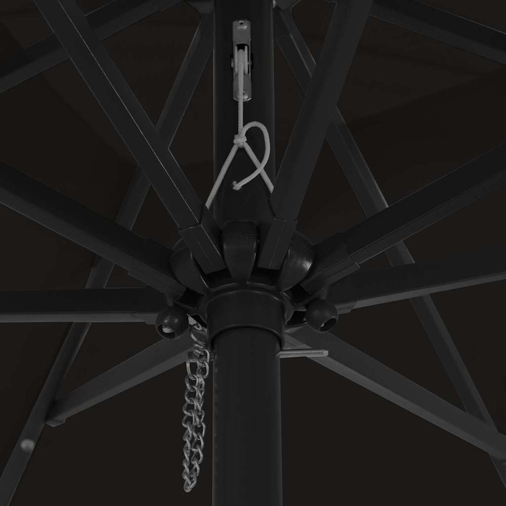 Garten-Sonnenschirm Schwarz 295 x 295 x 245 cm