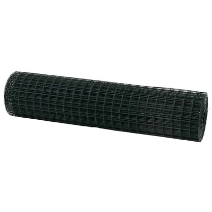 vidaXL Eurozaun Grün 1 x 10 m PVC-beschichtetes Eisen