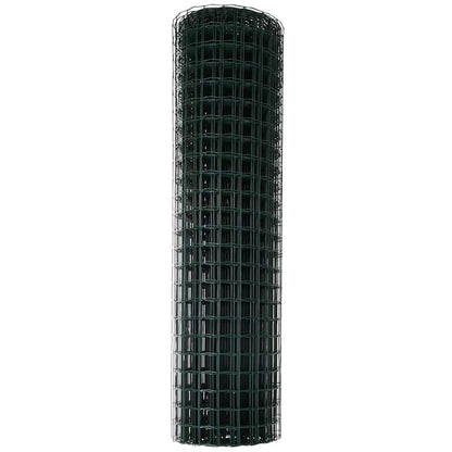 vidaXL Eurozaun Grün 1 x 10 m PVC-beschichtetes Eisen