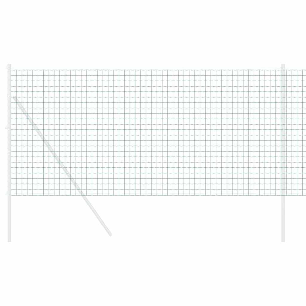 vidaXL Eurozaun Grün 1 x 10 m PVC-beschichtetes Eisen