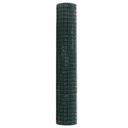 vidaXL Eurozaun Grün 1,5 x 10 m PVC-beschichtetes Eisen